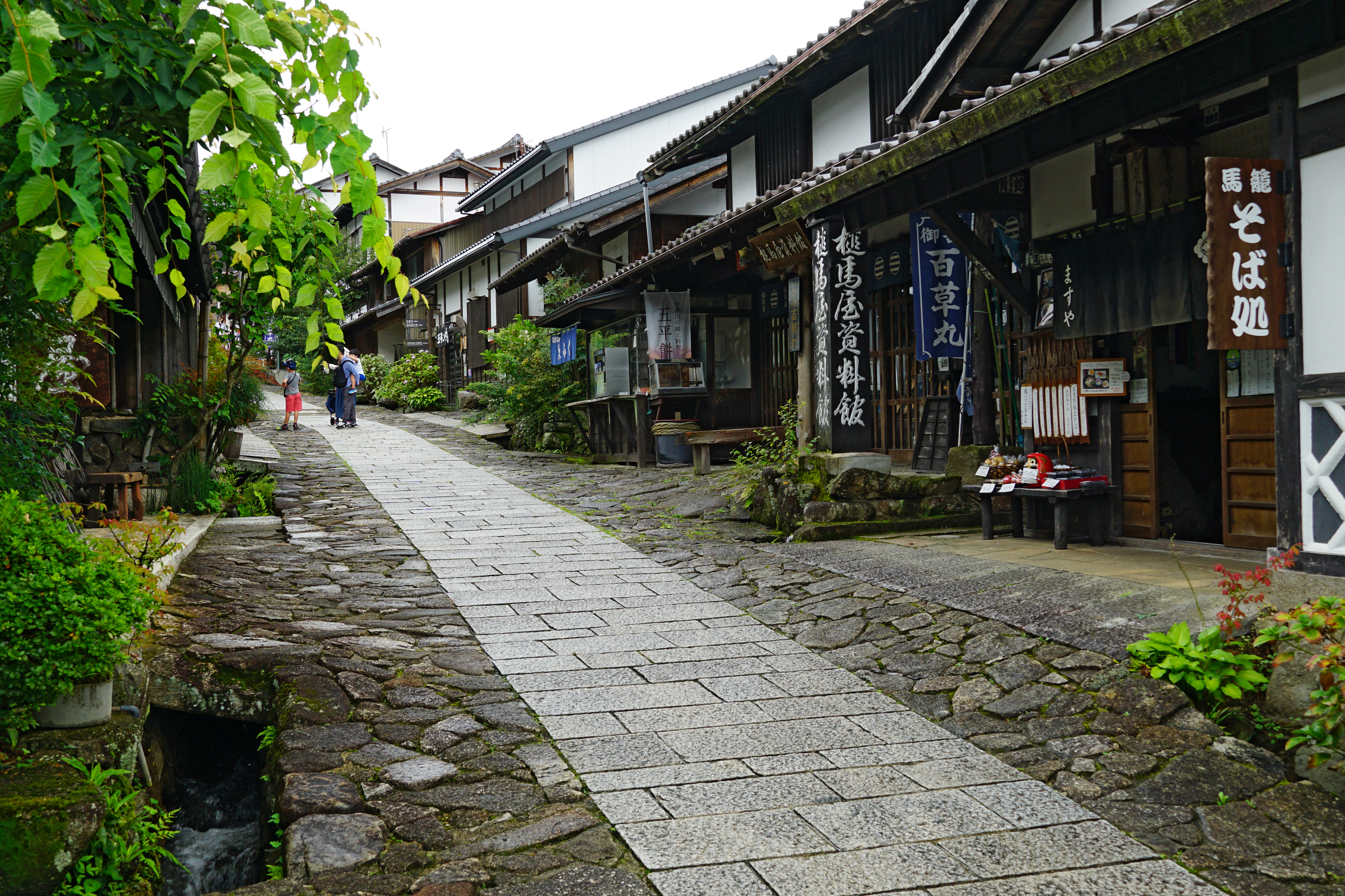 Magome-juku stone path on the Nakasendo in Nakatsugawa, Gifu