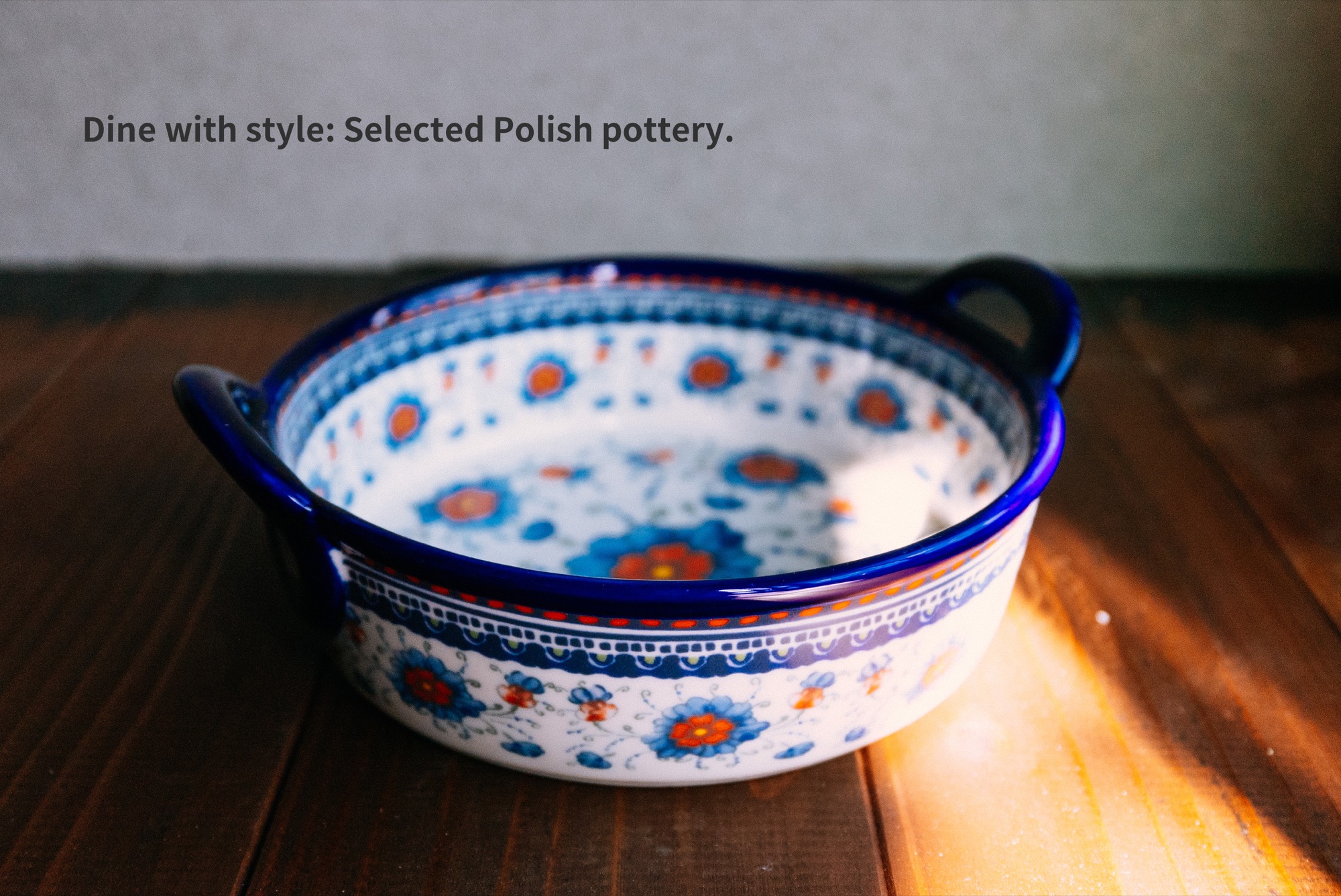 Polish pottery bowl at oribe guesthouse