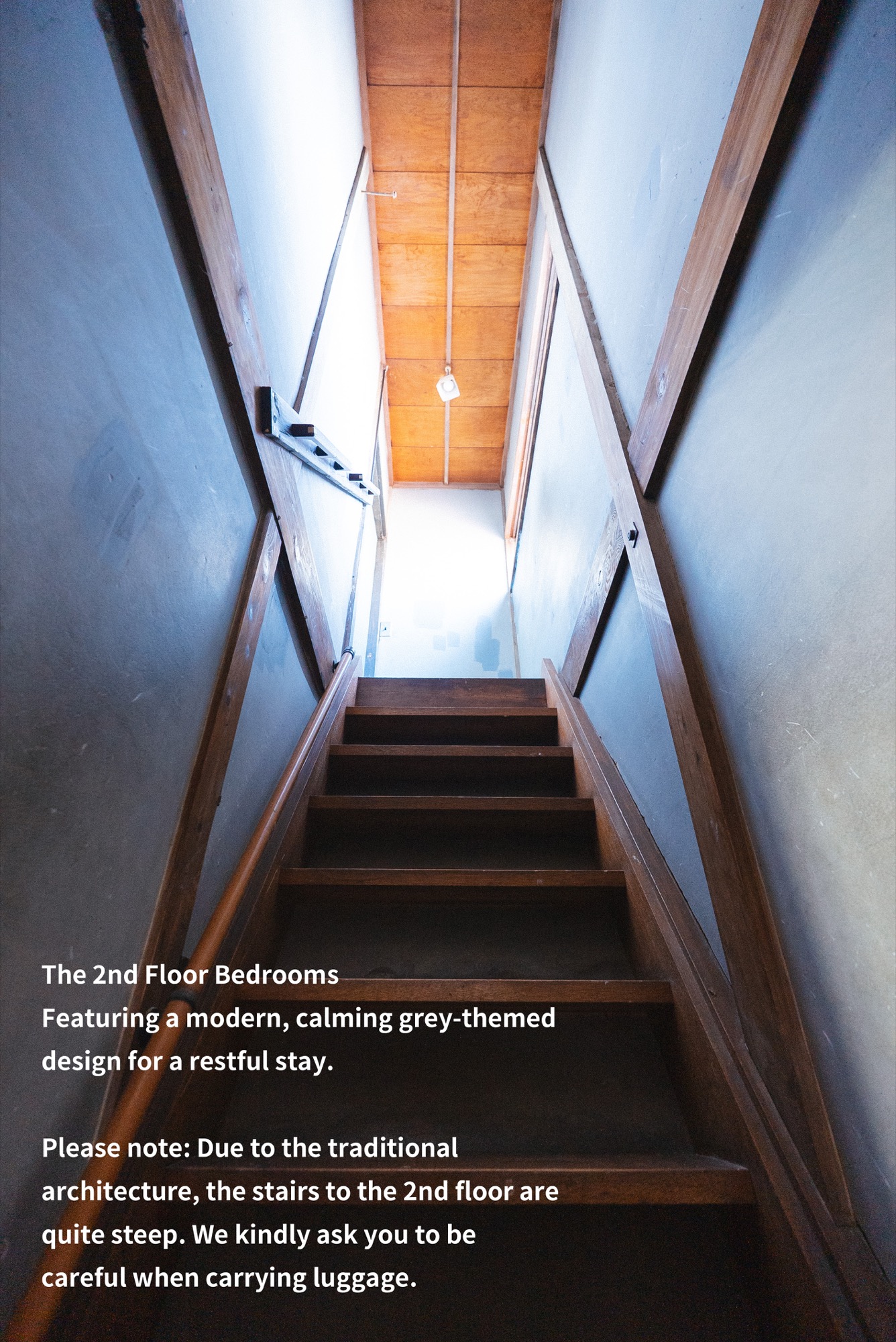 Steep stair detail in the old house